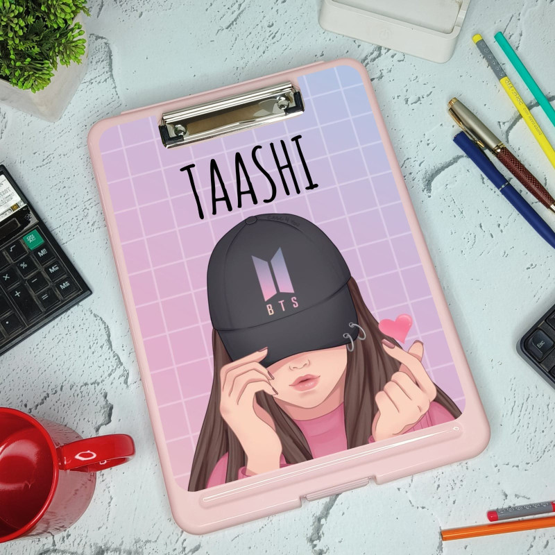 Customized Multi Use Kids Trending Storage Clip Board/ Exam Pad With Photo & Any Design & Name Print