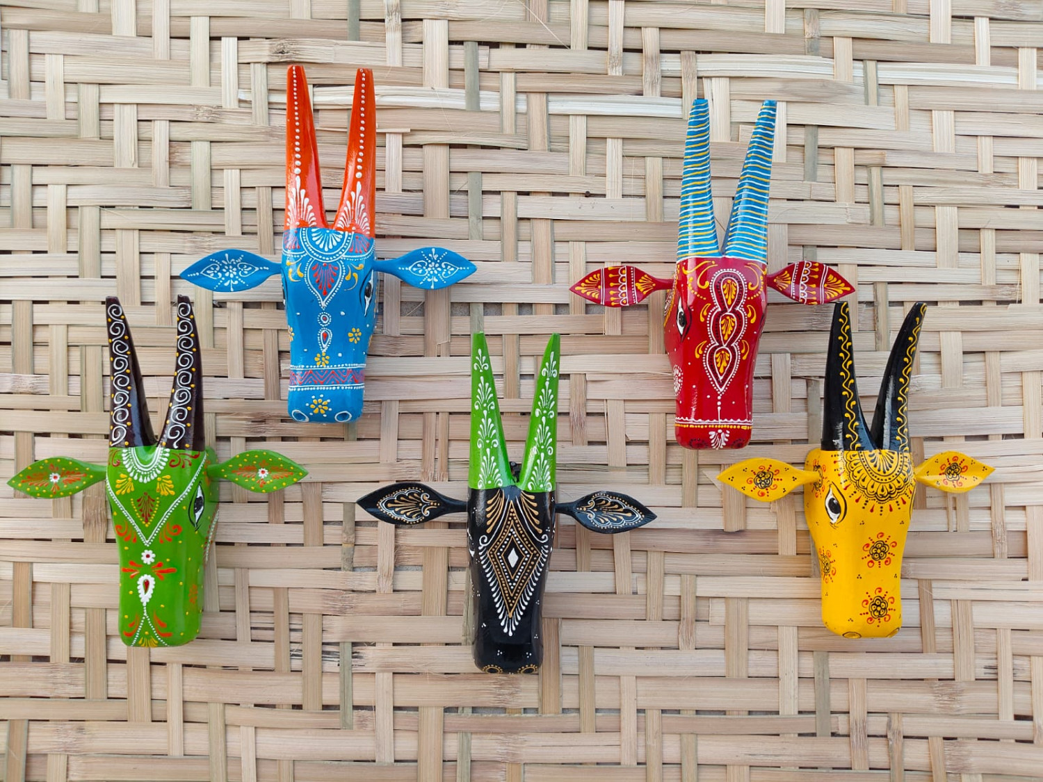 Small Wooden Cow Head