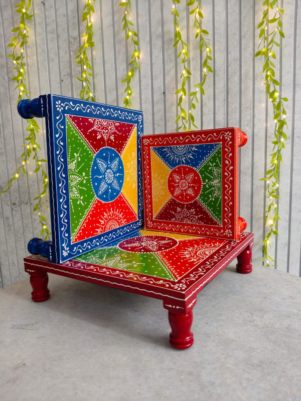 Square Painted Choki Set of 3